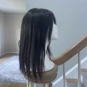 Lace front Synthetic Hair Topper 12-14” Dark Brown